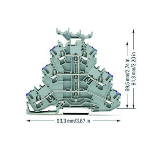 3-etageklem 6-draads rijgklem L grijs 2002-3238 VVE=50