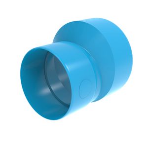 Verloop Excentrisch PVC luchtverdeelsysteem VENTIZA blauw Ø160xØ125mm spie/mof