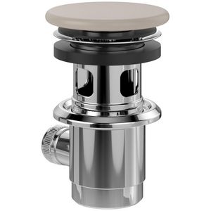 Wastafelafvoerplug 1.1./4" afsluitbaar Almond C+ met overloop