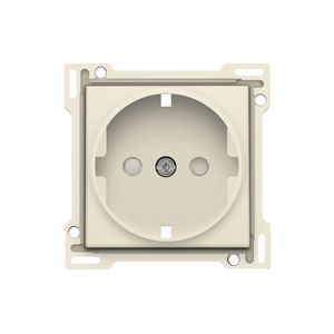 Afwerkingsset stopcontact randaarde/besch.afsl. cream VVE=20
