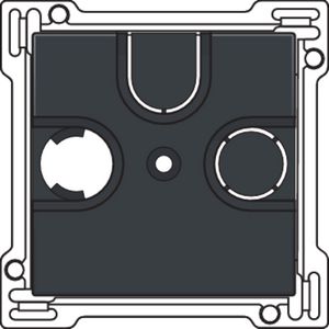 Afwerkingsset 2 enkelvoudige coaxaans. Antenne anthracite