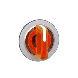 Flush mounted orange illum selector switch head 3-pos