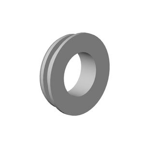 Afdekplaat 24x6mm Platina gebors.