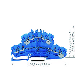 4-draads 2etageklem Rijg-/rijg N/N blauw 2002-2404 VVE=50