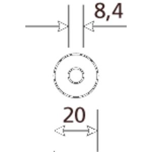 Sluitring Elvz 8.4x20x1.25 M8 VVE=200