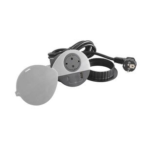 Incara Disq80-geb.alu dksl-1 WCD+1 USB A+C+snoer L2m stekker