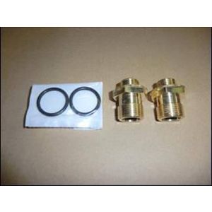 Set a 2st. Aansluitnippel gasblok + O-ring 73209