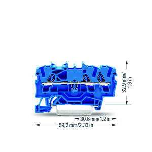 3-draads rijgklem 2,5mm² blauw 2002-1304