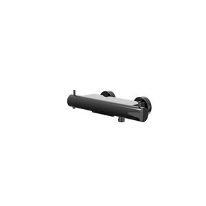 Badthermostaatkraan BOND hoh 150mm cooltouch cascad uitloop zwart chroom incl. s-koppelingen