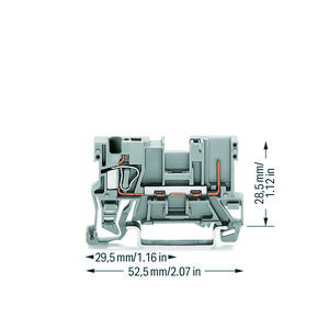 1-draads/1-pins scheidingsbasisklem draagrail 35x15/ VVE=50