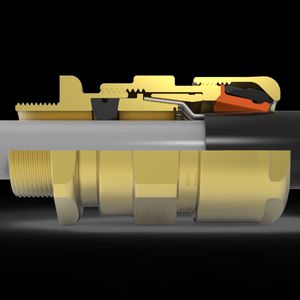 Kabelwartel messing armeringklem voor loodmantel M50-D