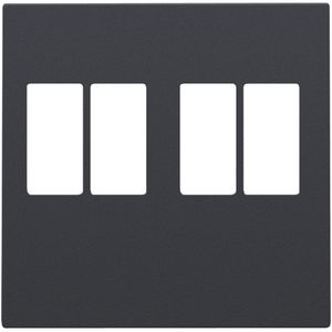 Afwerkingsset 2-voudige luidsprekeraansl. anthracite