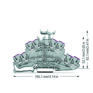 4-draads 2-etageklem 8-draads rijgklem L 2002-2438 VVE=50