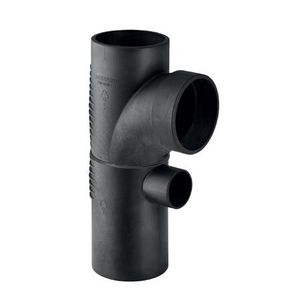 T-stuk verlopend dubbel 88,5° 90x90x56mm (in 1 lijn) polyethyleen (PE) Silent-db20 geluidsarm