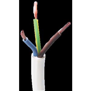 Rol a 100m. mantelleidg 3x1,5mm² zwart Eca buitendiam 8,5mm