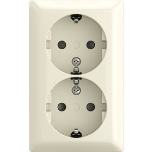 Wandcontactdoos ra kv dubbel opb b-AP wit (202 EAPBJ-522)