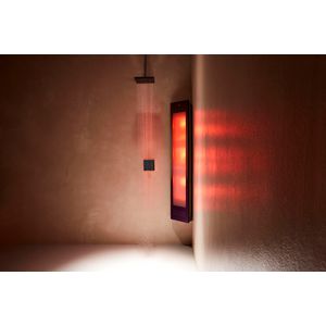 Sunshower SQUARE hoek-opbouw COMBI Black 30x145x23cm Infrarood+UV