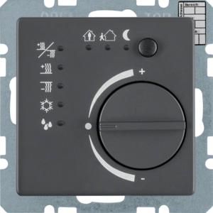 Thermostaat met regelknop KNX berker Q.1/Q.3/Q.7 antraciet