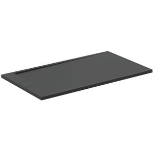 Douchebak ULTRA FLAT I.LIFE rechthoekig 1600x900x33mm zwart  zonder waste (korte zijde)