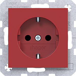 SCHUKO-wandcontactdoos Safety Plus steekkl. A.x/C.x rood gla