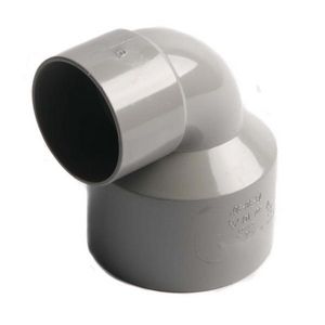 Wadal PVC lijm verloopbocht 90° 75x50mm grijs mof/mof