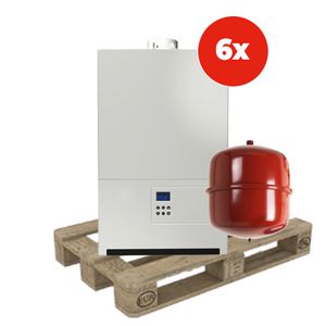 KPW pallet 6st. CV-ketel P35C CW5 concentrisch 60/100 + aansluitpakket 18L