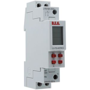 Tijdschakelklokken ASTRO1 DIN-rail montage 1Kanaal