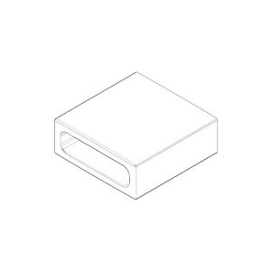Beluchter mouw 38x14x38mm chr