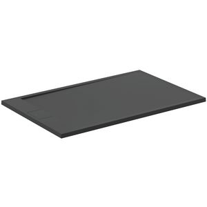 Douchebak ULTRA FLAT I.LIFE rechthoekig 1400x900x33mm zwart  zonder waste (korte zijde)