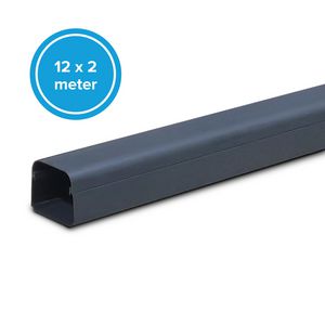Doos a 24m. Leidingkanaal airco 65x50mm grijs RAL7016 (12x2m.)