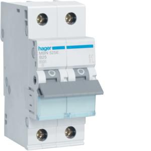Installatieautomaat 1-polig + Nul 25A B-karakteristiek 6kA