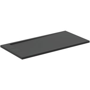Douchebak ULTRA FLAT I.LIFE rechthoekig 1400x700x33mm zwart  zonder waste (korte zijde)