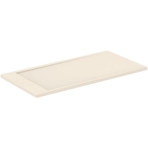 Douchebak ULTRA FLAT I.LIFE rechthoekig 1400x700x33mm zandbeige  zonder waste (korte zijde)