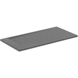 Douchebak ULTRA FLAT I.LIFE rechthoekig 1400x700x33mm betongrijs  zonder waste (korte zijde)