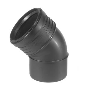 Sitech+ geluidsarm PP bocht 45° zwart 110mm