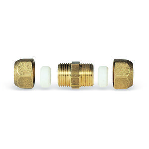 Dubbele rechte klemkoppeling DI 10 x 10 mm
