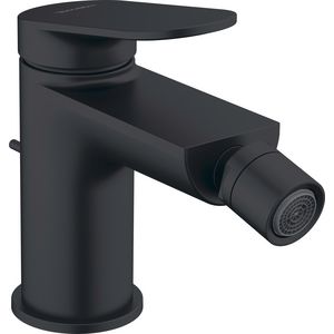 Wave 1-hendel bidetmengkraan mat zwart incl. waste-inrichting