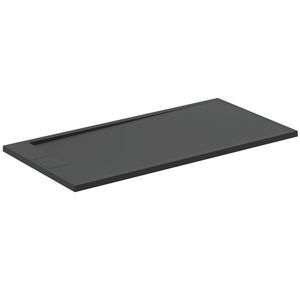 Douchebak ULTRA FLAT I.LIFE rechthoekig 1600x800x33mm zwart  zonder waste (korte zijde)