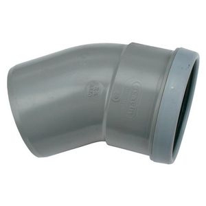 PVC manchet bocht 30° 500mm SN4 grijs mof/spie