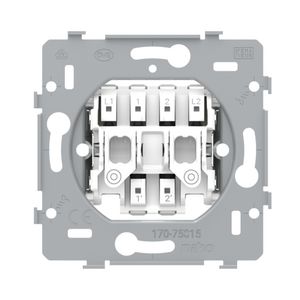 Sokkel 2-voudige drukknop N.O./N.G. 10 A/250Vac insteek