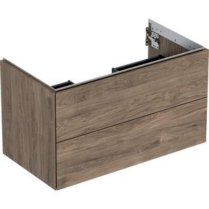 Wastafelonderkast 2x la 90cm noten hickory ONE