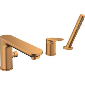 Wave 3-gats badmengkraan brons geborsteld sprong 200mm