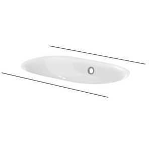 Comodo onderbouw-wastafel ovlp 574x380mm Anthracite ovlpgat