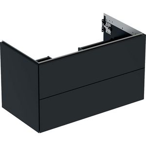 Wastafelonderkast 2x la 90cm zwart mat ONE