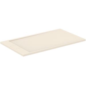 Douchebak ULTRA FLAT I.LIFE rechthoekig 1400x800x33mm zandbeige  zonder waste (korte zijde)
