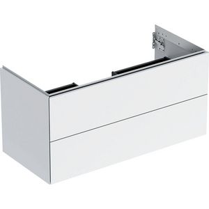 Wastafelonderkast 2x la 105cm wit hoogglans ONE