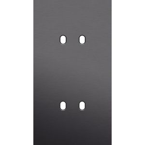 Tweevoudige afdekpl. verticaal 71mm centerafstand tweevoudig