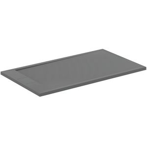 Douchebak ULTRA FLAT I.LIFE rechthoekig 1400x800x33mm betongrijs  zonder waste (korte zijde)