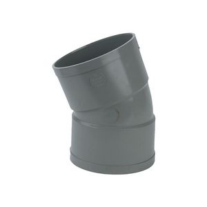 Wadal PVC lijm bocht 22° 75mm grijs mof/mof