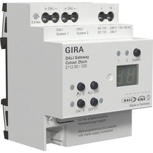 DALI gateway Colour 2-voudig DIN-rail KNX Secure